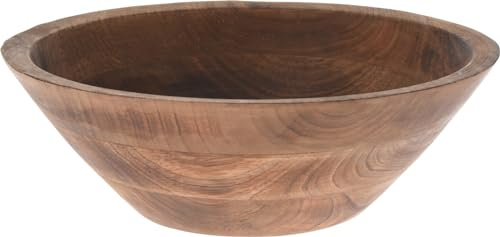 Muddy Hands Mango Wood Decorative Bowl - Wooden Table Fruit Serving Potpourri Storage Bowl