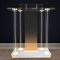 BIXUYOU Podiumständer aus Acryl mit Rädern und RGB-LED-Lichtern für Kirchen, moderne Rednerpulte, Kanzeln für Kirche, Hochzeit, Konzert, Sprache, Klassenzimmer, 122 cm hoch, transparent