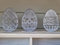 Osterdeko Ostereier Metall Aufsteller 3 er Set 11,5x6xH15cm