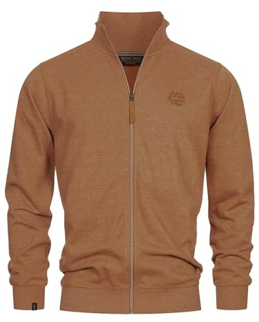 Indicode Herren INYanic Sweatjacke Herrenjacke Cradigan mit Stehkragen | Sportliche Sweatjacke für Outdoor und Sport, Cardigan, Herrenjacke, Sportjacke, Freizeitjacke, Zip Jacke für Männer