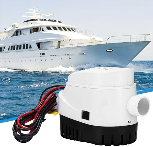 SUNSBELL Automatische Bilgepumpe 750GPH, DC 12V Automatische Boots Lenzpumpe, 3A Marine Bilgenpumpe Tauchpumpe Bilgenwasser-Pumpe mit Schwimmschalter Elektrische Wasserpumpe Klein