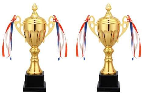 Janasiba 2 x Gold-Trophäenpokal, 11 , für Sportwettbewerbe, Fußballgewinner und Wettkampfpartys