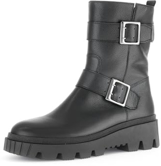 Gabor Damen Biker Boots, Frauen Stiefeletten,Best Fitting,uebergangsstiefel,Winterstiefeletten,Winterschuhe,schwarz(Altsilber),40 EU / 6.5 UK