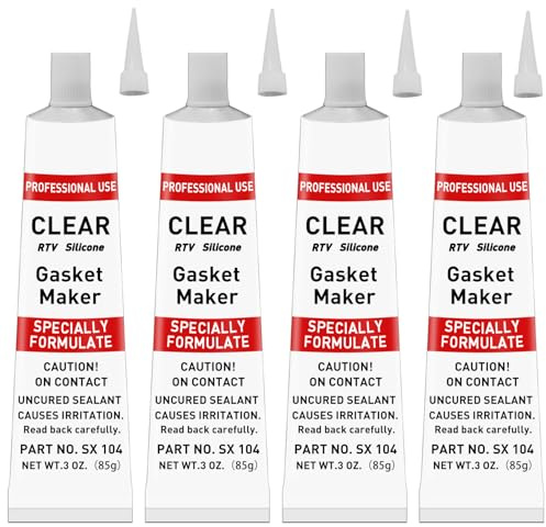 EIGTWEN Sigillante in silicone ad alta temperatura, 340 g, sigillante per auto, antiurto e a prova di perdite, resistente alle alte temperature, protegge da miscele di carburante interne e oli, acqua