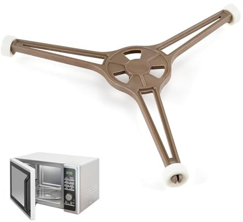 Plateau en Forme de Triangle, Porte-Plateau À Micro-Ondes Support, Support de Plateau Tournant pour Micro-Ondes, Anneau Rotatif avec 3 Bras en Plastique pour Plaque de Verre Plate de 24,5 cm