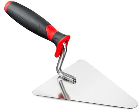 Dreieckskelle maurerkelle klein oder groß 140 160 180 200 mm Edelstahl Maurerkelle Rostfrei Berliner Form mit Softgriff (140mm)