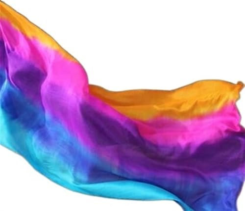AHUFGN Bauchtanz Schleier Seide Farbverlauf Tanzschleier Schals Bauchtanz Überwurf Schal Schal 200 * 90cm(21)