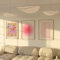 ZoeyAustin® Poster Set 3x Affiches Double Face | Sans Cadre | Tableau Décoration Murale | Affiche Murale Moderne pour Salon, Chambre, Bureau | Poster Mural Art (50x70cm, Aura Rose)