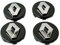 MCLLDAO 4Pcs Cache Moyeu Capuchons De Centre Enjoliveurs De Roue Voiture Cache Moyeux Jante 57mm pour Koleos Duster Megane,Noir-Normal