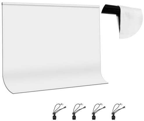 PULUZ Fotohintergrund, 3 m x 2 m, weiß, dick, maschinenwaschbar, Studio-Hintergrund mit Querstangenlöchern für Porträts, Produktaufnahmen, Videofotografie, Live-Streaming