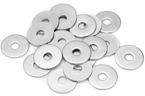 BHSTTNIXP 20 PCS M6 Washers for Bolts,Round Stainless Steel Washers, Metal Reinforced Flat Gasket for M6 Nuts and Bolts Screws