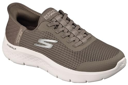 Skechers Go Walk Flex Damen-Sneaker, freihändig, Braun, 38.5 EU