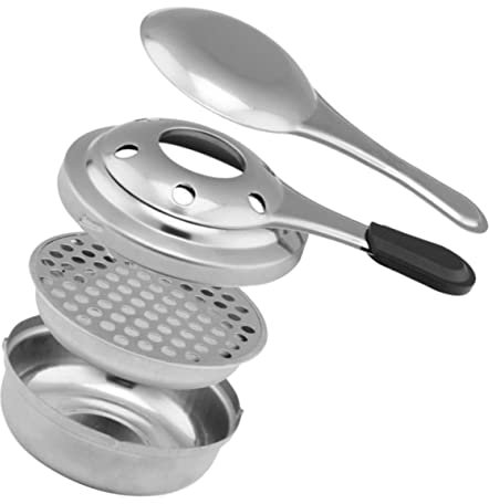 MUCKLILY Scatola Stufa Alcolica Portatile Buffet Portacarburante Con Coperchio Combustibile Termico in Lattina Di Chafer Contenitore Del Carburante Acciaio Inossidabile Silver