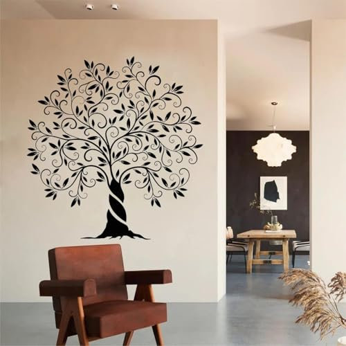 MIAOKEJIA Adesivi murali natura vita albero genealogico decorazione d'interni adesivi soggiorno camera da letto divano sfondo adesivi murali