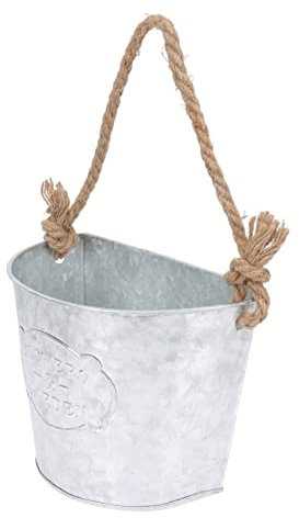 ibasenice Creative Wall Hanging Flower Pot Indoor Iron Flowerpot Pendant Vintage Half Planter for Home Office Balcony Decoration Durable and Stylish Gardening Accessory