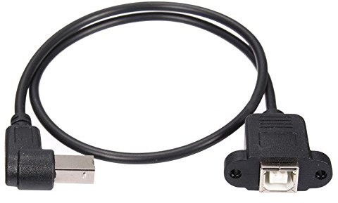 Orolotay USB 2.0 B Male to USB B Female Socket Printer Panel Mount Extension Cable 50cm