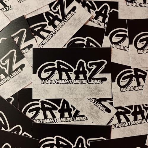 100x Graz Sticker/Aufkleber 'Meine Liebe'/ Fußball Fanartikel/PVC/ 8,5x5,5 cm/wetterfest