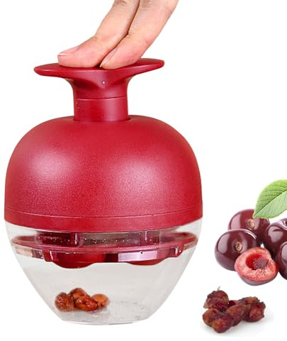 Kirschentsteiner – 4-Loch-Obstentkerner aus Edelstahl mit bequemem Griff