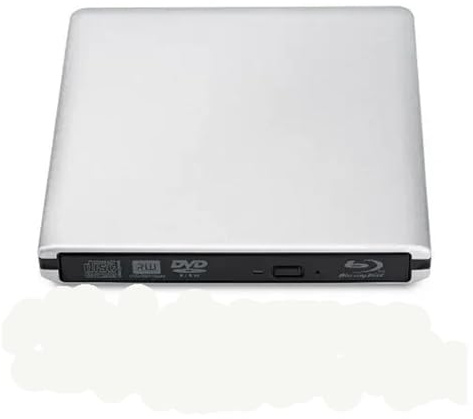 Masterizzatore Blu-Ray UHD 4K USB3.0 Unità DVD ottica esterna Registratore Lettore Blu-Ray 3D Scrittore Lettore Veloce e conveniente(Silver,4K Burning)