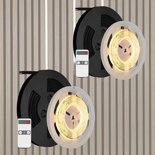 REV LED für Akustikpaneele SPARSET - 2x 3m, zuschneidbar, weißes Licht | Dimmbar | selbstklebend | inklusive LED-Profil - unsichtbar in ausgeschaltetem Zustand