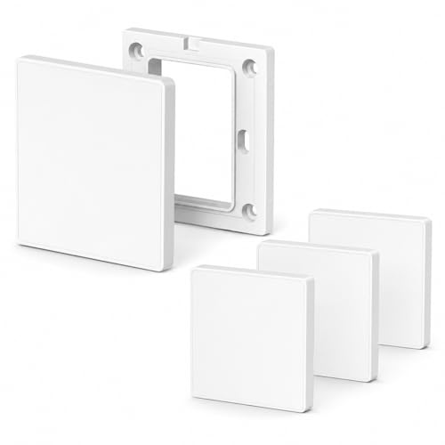 Medrialife 4 Stück 86×86mm Blindabdeckung steckdose Schraubenlos Blindabdeckung unterputzdose für Unbenutzte Steckdosen Oder Schalter (Weiß)