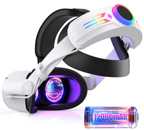 VR-Kopfgurt mit Akku für längere Spielzeit und schnelles Laden, verstellbares Design für verbesserte Unterstützung und Balance