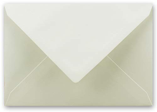 50x Briefumschläge DIN C6-11,4 x 16,2 cm - mit Nassklebung - Farbe: Creme - Grammatur: 90 Gramm pro m² - Marke: NEUSER PAPIER
