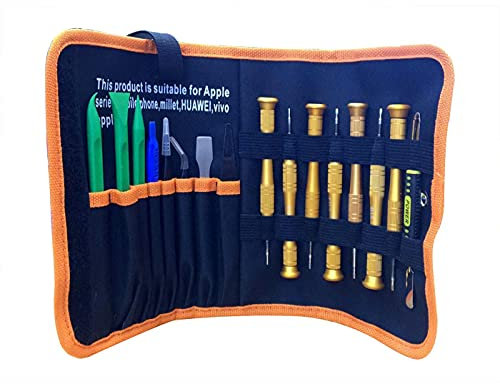 MicroSpareparts Mobile 17 in 1 Opening Tool Set Kit, MSPP74417 (Kit for MacBook,iPhone,iPad,iMac)