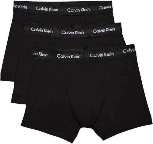 Calvin Klein Trunk 3pk Homme Trunk, Noir (Black W. Black WB), XL