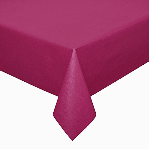 d-c-fix Acryl Soft Meterware Tischdecke 100% Baumwolle Breite & Länge wählbar Pink Eckig 110 x 140 cm Leinenstruktur Lotus Effekt abwaschbare Tischdecke