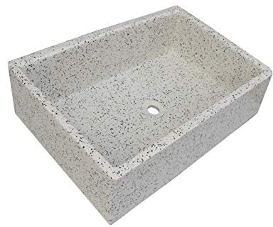 Terrazos Cantalejo - Pila, Pilón o pilona de Piedra Artificial Similar al Granito o mármol de 70x46x21 cm. (Dálmata)