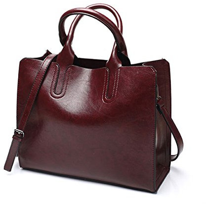 DEERWORD Damen Henkeltaschen Damenhandtaschen Frau Handtaschen Klein PU-Leder Tote Schultertaschen Kaffee