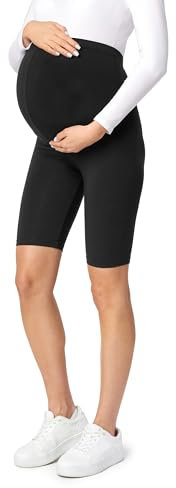 Be Mammy Legging Court Grossesse Maternité Tenue Sport 04(Noir, L)