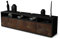 Stil.Zeit TV Schrank Lowboard Bianca, Korpus anthrazit matt, Front Industrie-Design Rost (180x49x35cm), mit Push-to-Open Technik