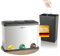 MAXCRAFT Cubo de basura Cubo de Reciclaje Basurero Acero Inoxidable Cocina 3 Contenedores con Tapas Capacidad para 54 litros (3 x 18 litros)