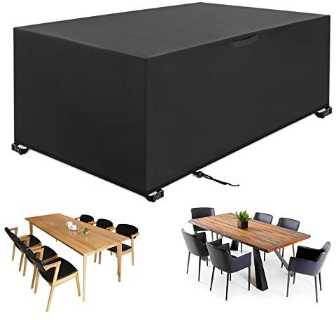 YISSVIC Housse Salon de Jardin Exterieur 242 x 162 x 100cm 420D Oxford Housse Table de Jardin Bache Salon de Jardin Imperméable Résistant à la Vent Pluie UV Déchirure