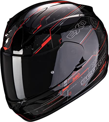 Scorpion Herren NC Motorrad Helm, Schwarz/Rot, XL