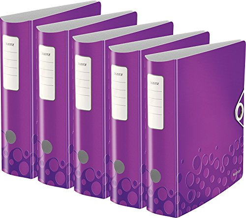 Leitz 110600 Multifunktions-Ordner (Violett, 82mm | 5er Pack)