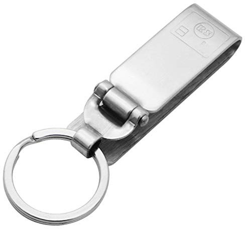 jiheousty Anti-Lost Heavy Duty Cinturón de Acero Inoxidable Titular de la Llave Key-Clip Llaveros Desmontables para Llaves Cinturón Llavero Hombres Joyería