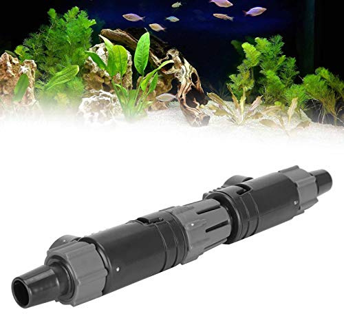 Weiyiroty mit eingebautem rotierenden Kopf-Aquarium-Rohrverbinder, professionellem Aquarium-Doppelhahn-Anschluss, sicher für das Aquarium zu Hause(K-16/22mm)