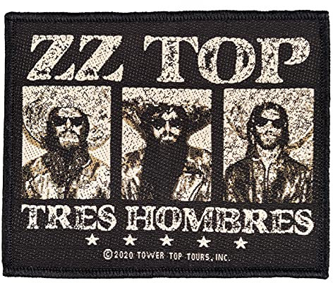 Halle 15 ZZ TOP Tres HOMBRES Aufnäher ZZ TOP Patch Gewebt & Lizenziert !!