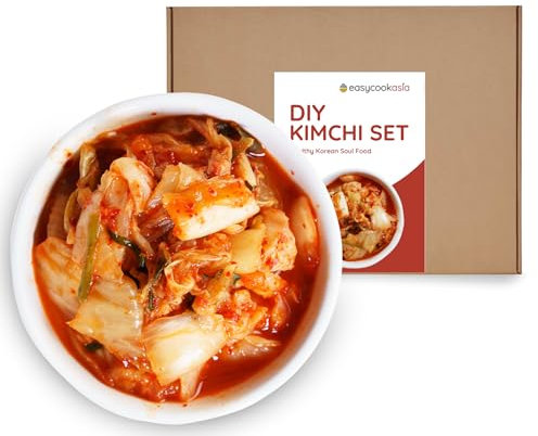 EasyCookAsia Kimchi DIY-box mit allen wichtigen asiatischen Grund-Zutaten I Speizielles Kimchi-Kochbuch inklusiv I Perfekt für Kochanfänger oder zum Verschenken