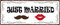 Targa in metallo, 27 x 10 cm, scritta Just Married
