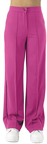 JOPHY & CO. Pantalone Donna a Zampa Larga (cod. 6554) (XS, Fucsia)