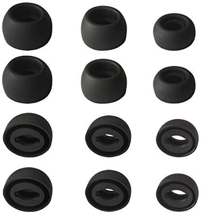 Luckvan Silikon-Ohrstöpsel für Galaxy Buds Pro Ersatz-Ohrpolster für Galaxy Buds Pro Earbuds 6 Paar LMS Schwarz