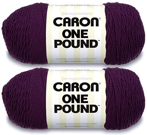 Caron Yarn, Deep Violet, 2 Pack