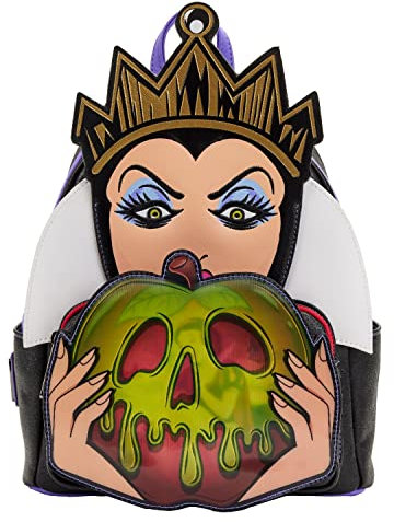 Loungefly Disney Villains Evil Queen Apple Damen-Schultertasche mit Doppelriemen, Mehrfarbig/Meereswellen (Ocean Tides), 1 Count (Pack of 1), Mini-Rucksack