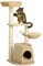 PawHut Cat Tree Tower for Indoor Cats, Climbing Activity Centre, Kitten Furniture with Cattail Fluff Bed House, Sisal Scratching Post, Hanging Ball, 50 x 50 x 119cm, Natural Tone