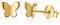 Damen Ohrringe 925 Sterling Silber Ohrstecker mit Herz Schmetterling Einhorn Motiv Schmuck Adventskalender Geschenk für Teenager Mädchen (Schmetterling_Gold)