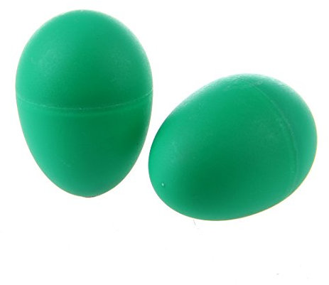 Uinfhyknd 1 Paar Kunststoff Percussion Ei Maracas Shaker (Gruen)